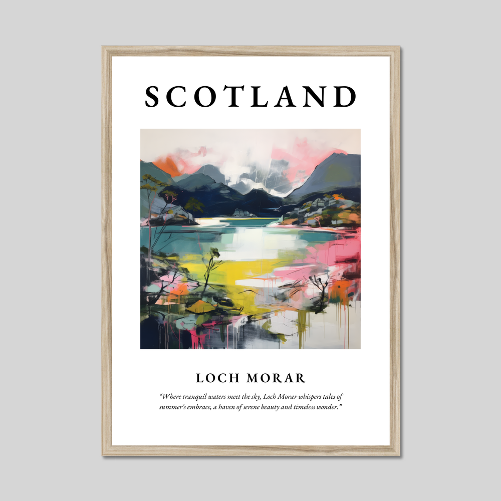 Poster in a natural frame with the word Scotland