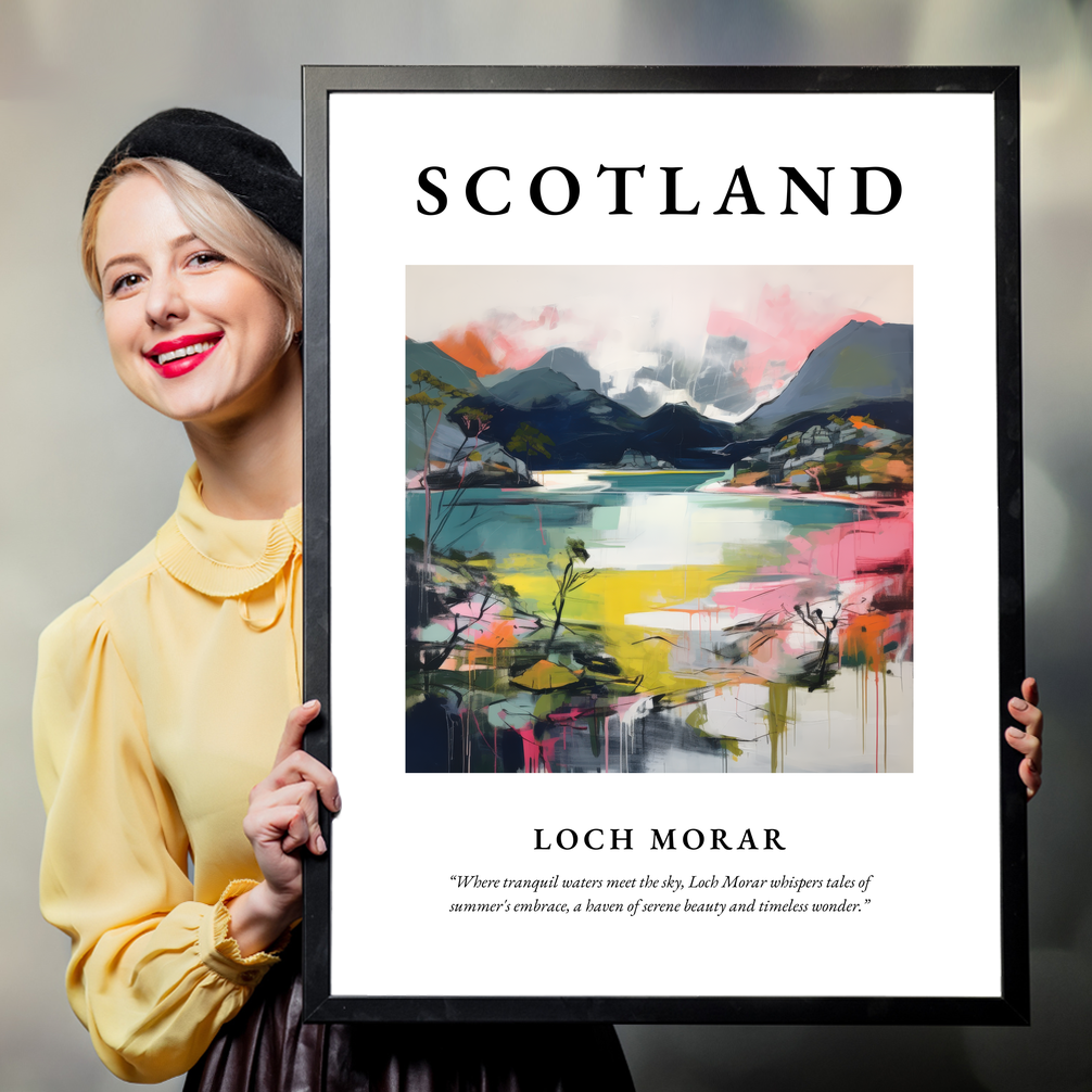 Person holding a poster of Loch Morar