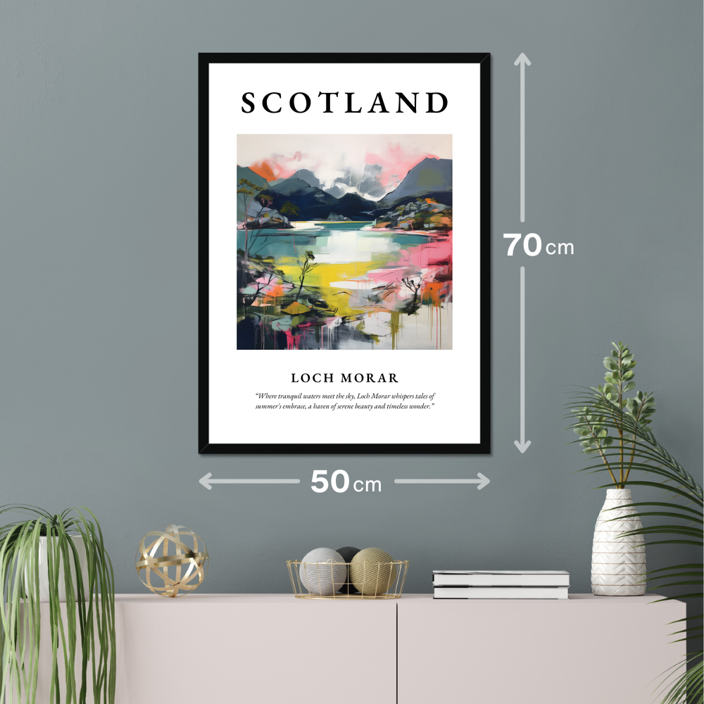 Poster of Loch Morar hanging on a wall