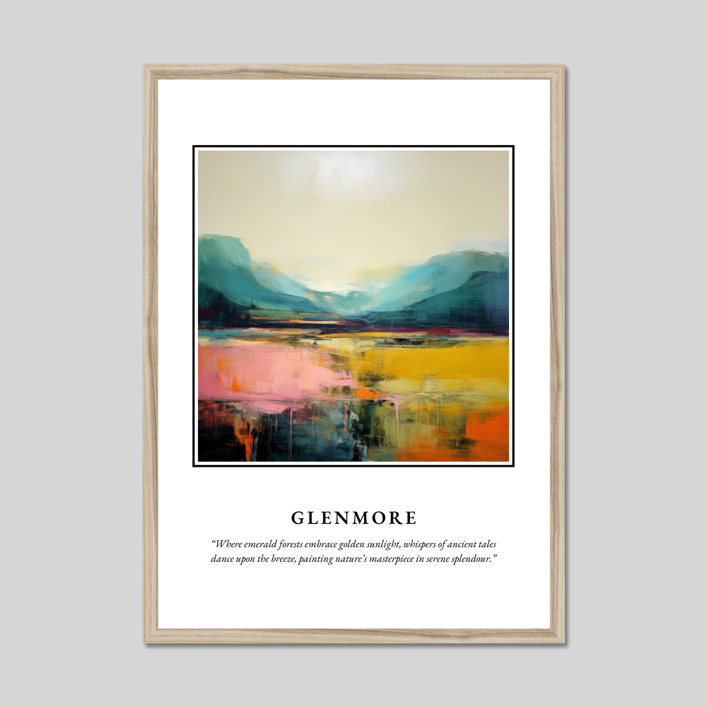 Poster in a natural frame