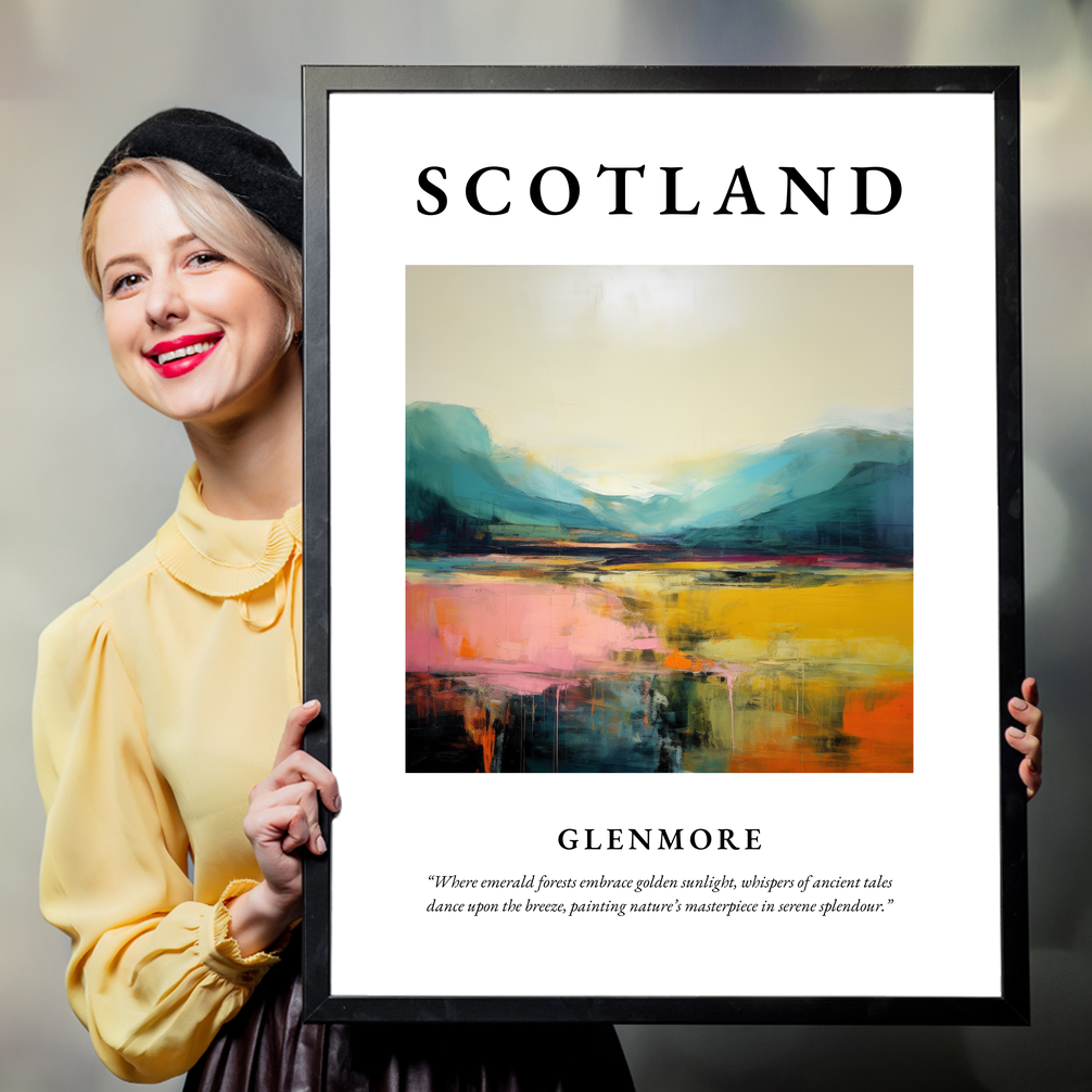 Person holding a poster of Glenmore