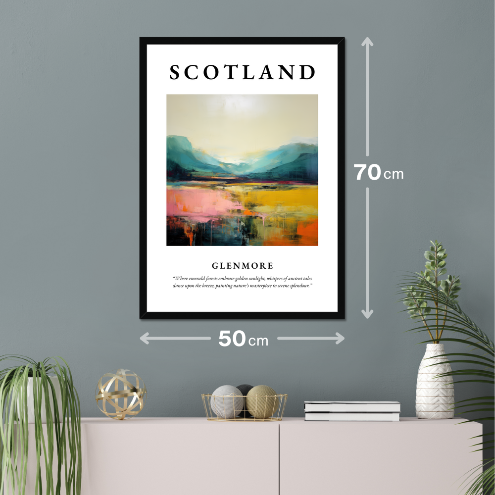 Poster of Glenmore hanging on a wall