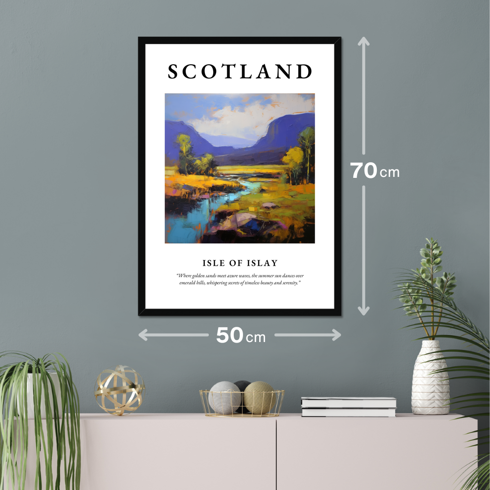 Poster of Isle of Islay hanging on a wall