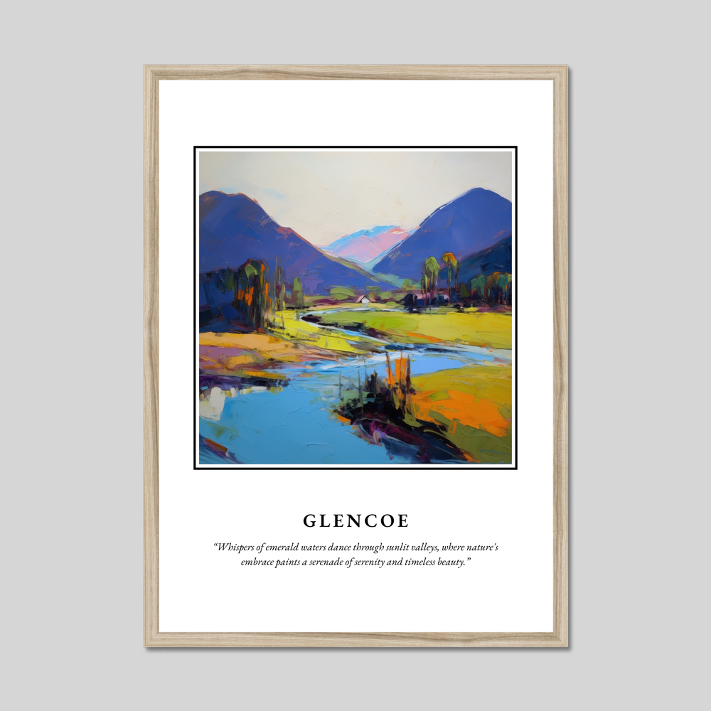 Poster in a natural frame