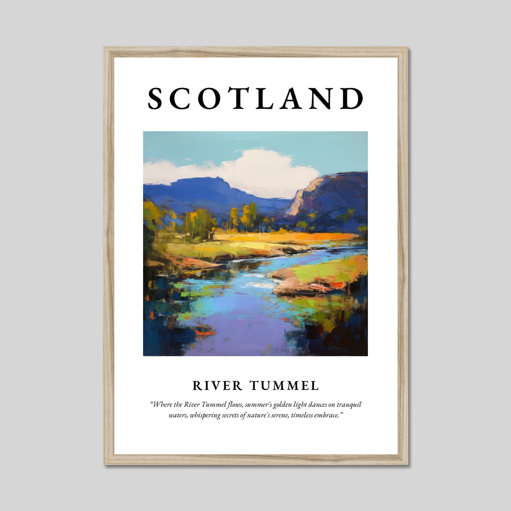 Poster in a natural frame with the word Scotland