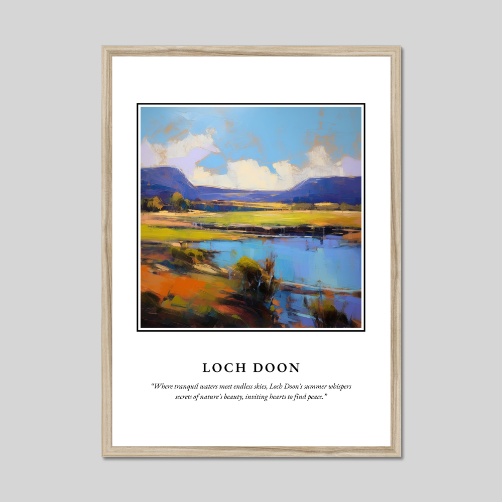 Poster in a natural frame