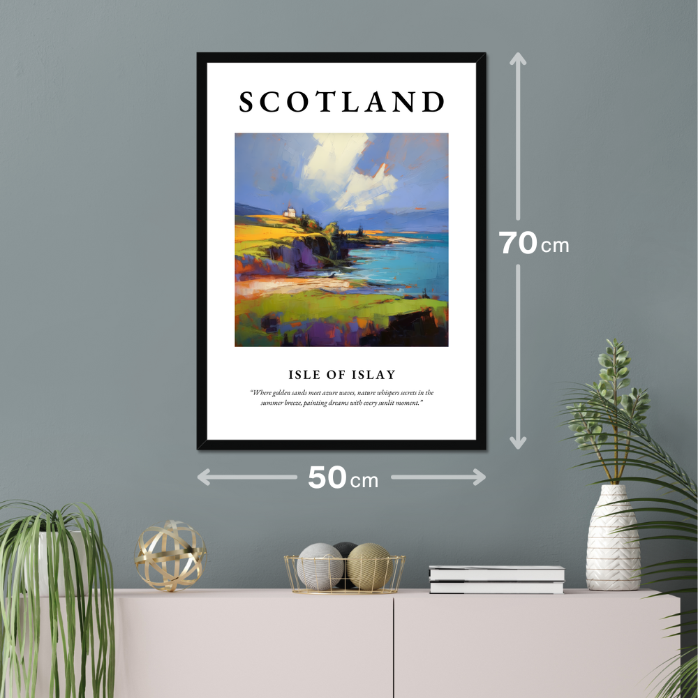 Poster of Isle of Islay hanging on a wall