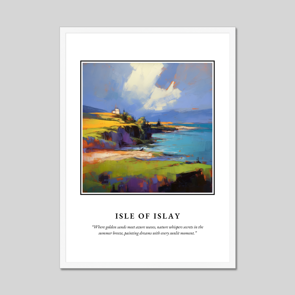 Poster in a white frame