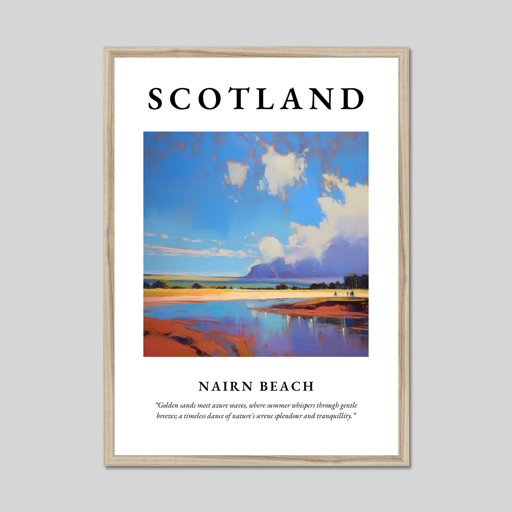 Poster in a natural frame with the word Scotland