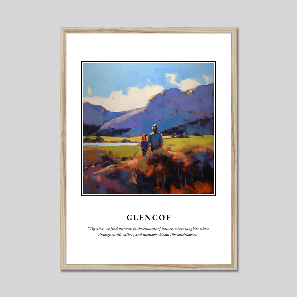 Poster in a natural frame