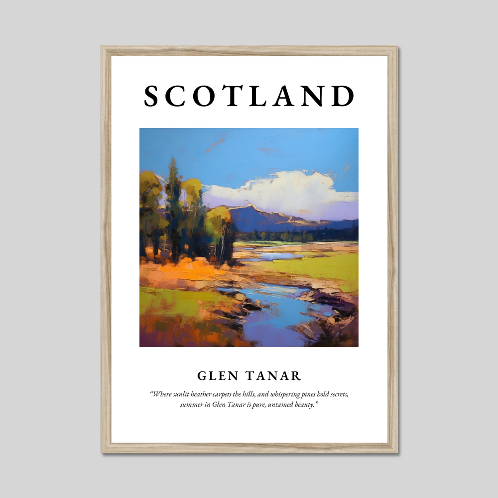 Poster in a natural frame with the word Scotland