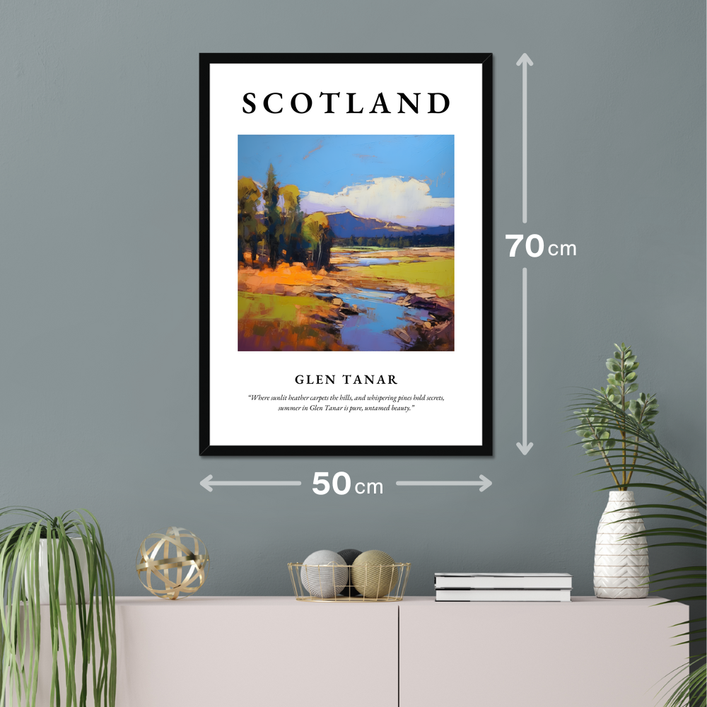Poster of Glen Tanar hanging on a wall