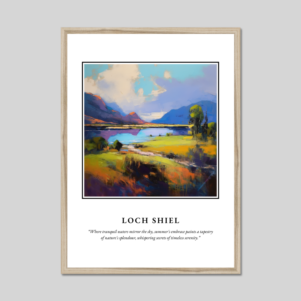 Poster in a natural frame