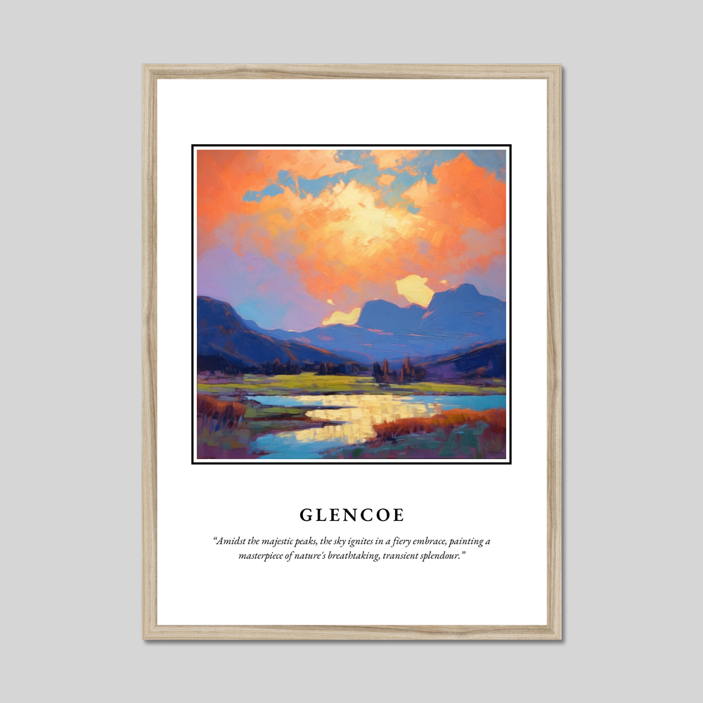 Poster in a natural frame