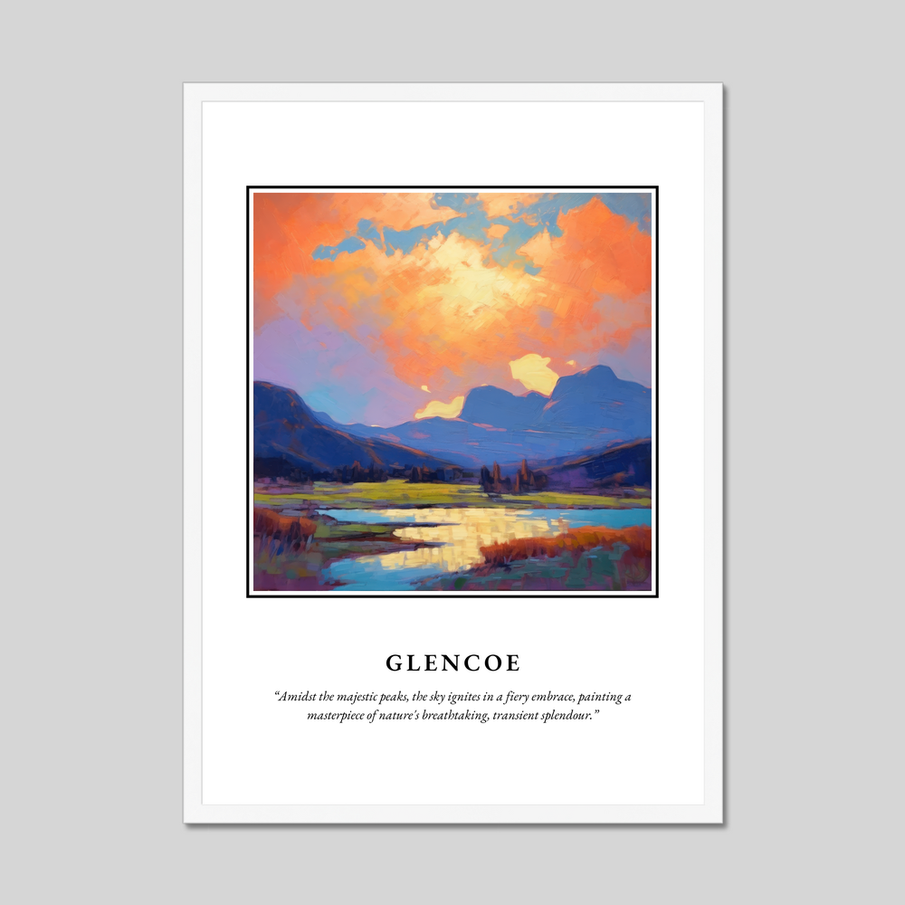 Poster in a white frame