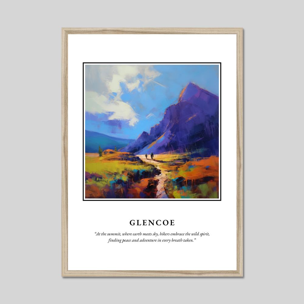 Poster in a natural frame