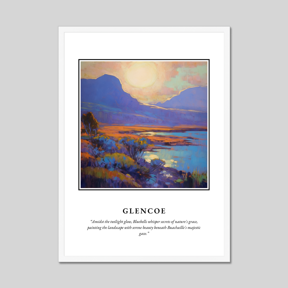 Poster in a white frame