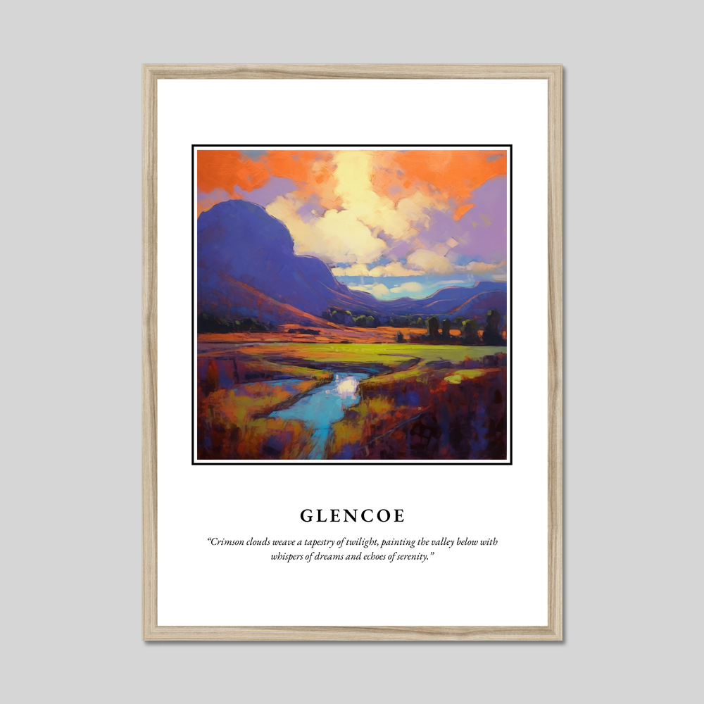 Poster in a natural frame