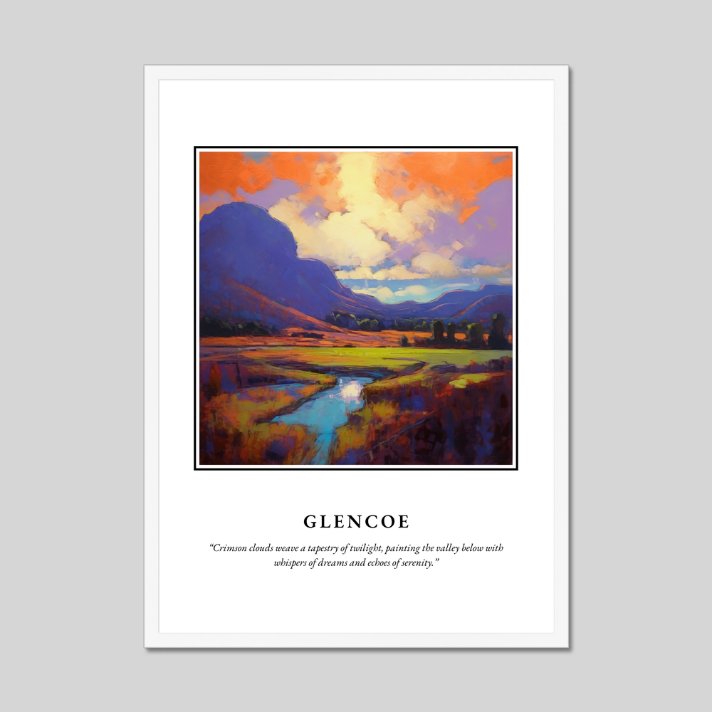 Poster in a white frame