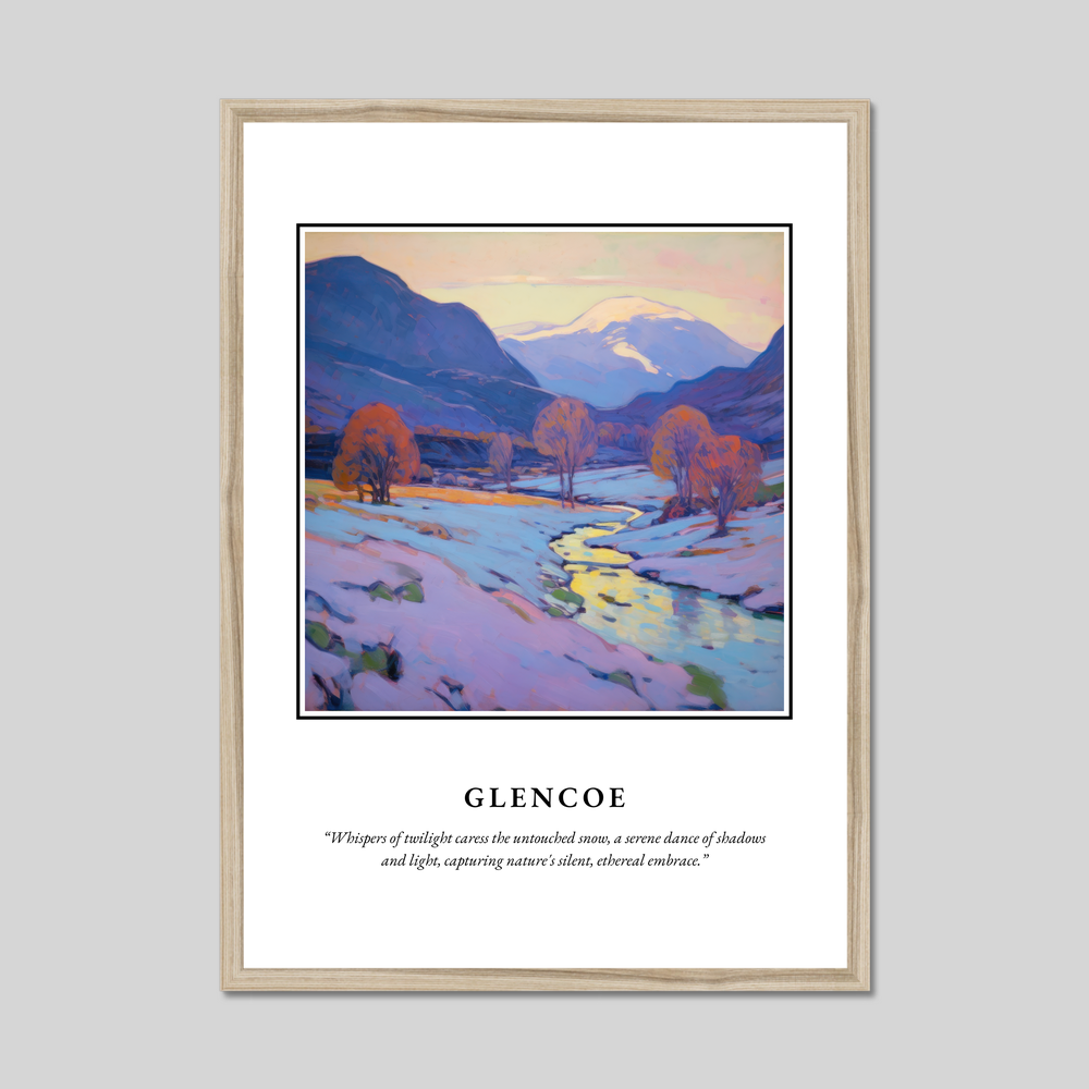 Poster in a natural frame