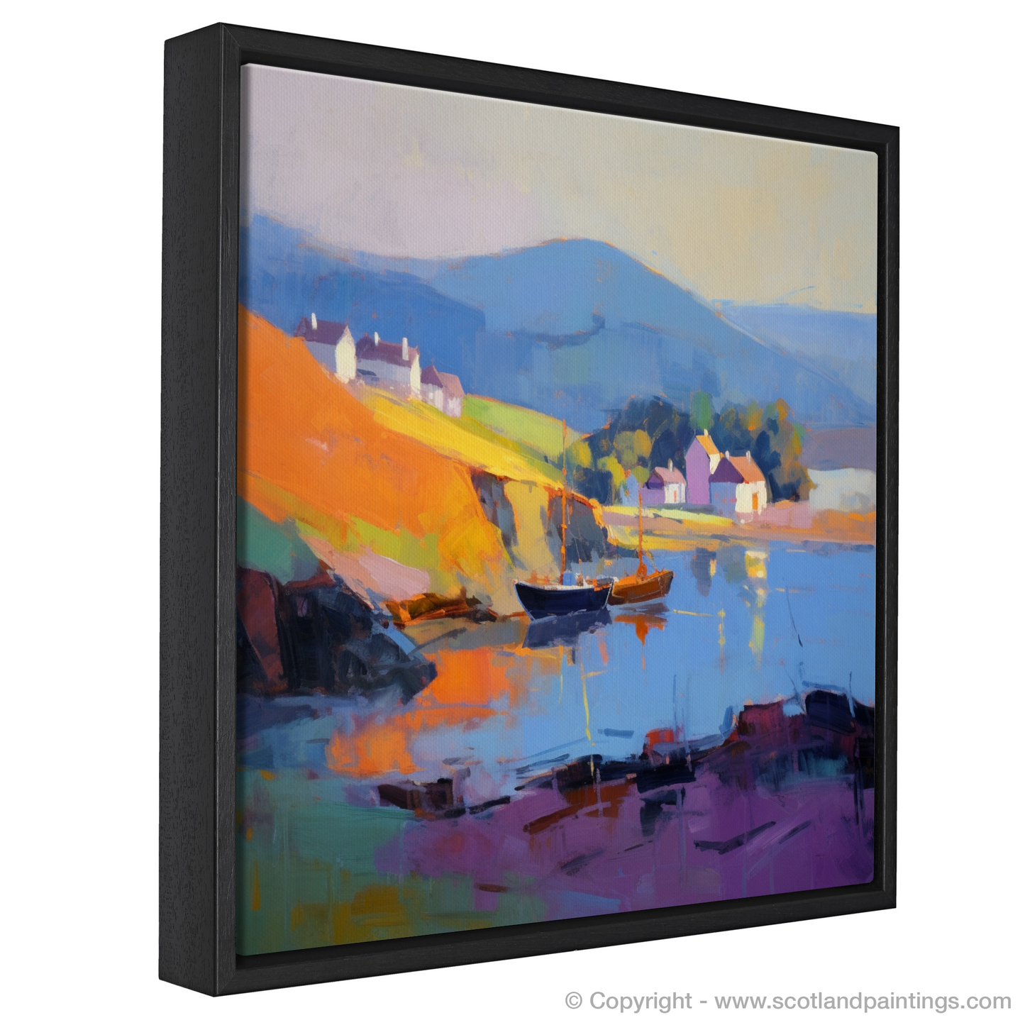 Golden Serenity: An Expressionist Homage to Findochty Harbour