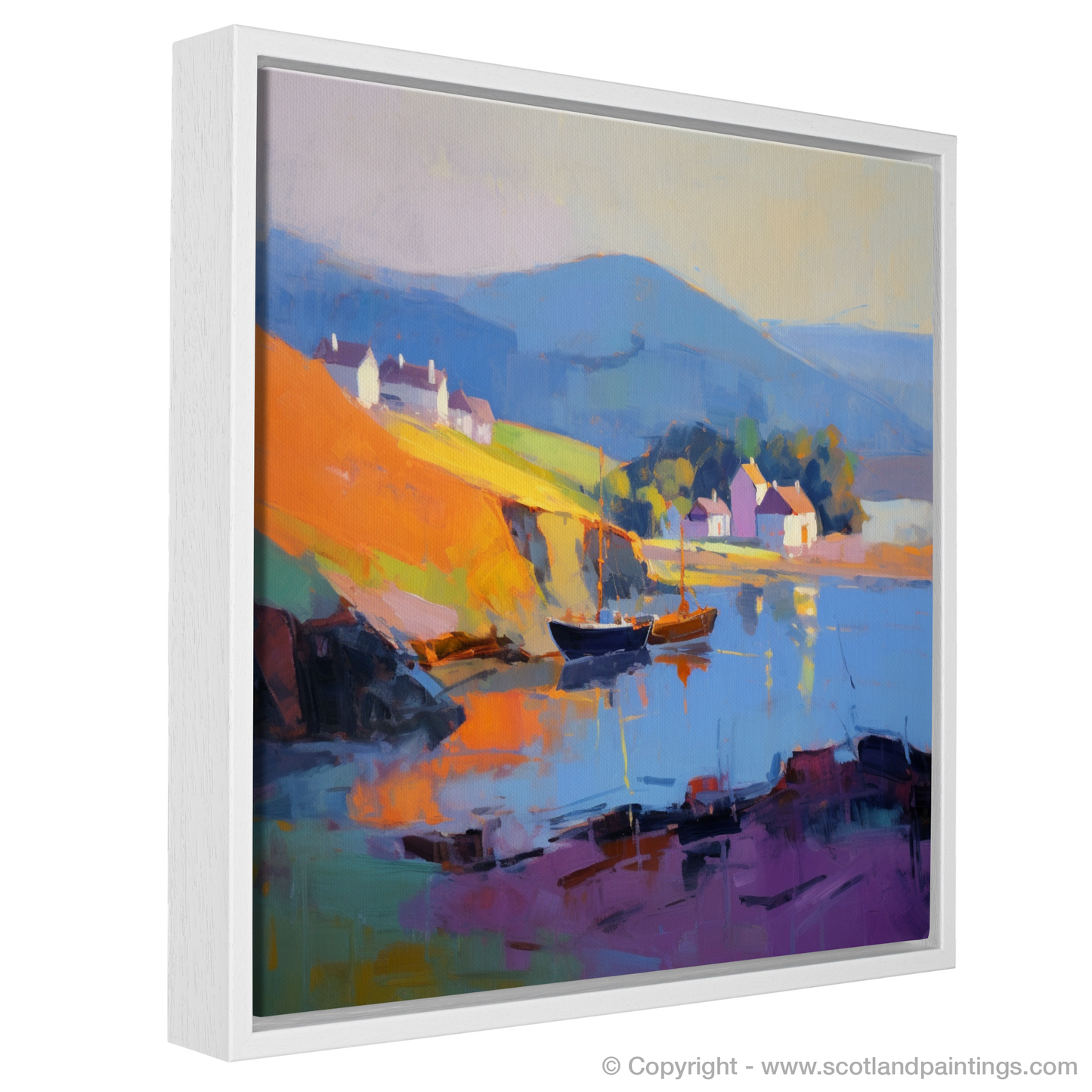 Golden Serenity: An Expressionist Homage to Findochty Harbour