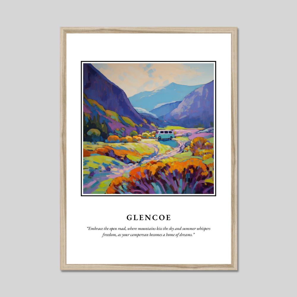 Poster in a natural frame