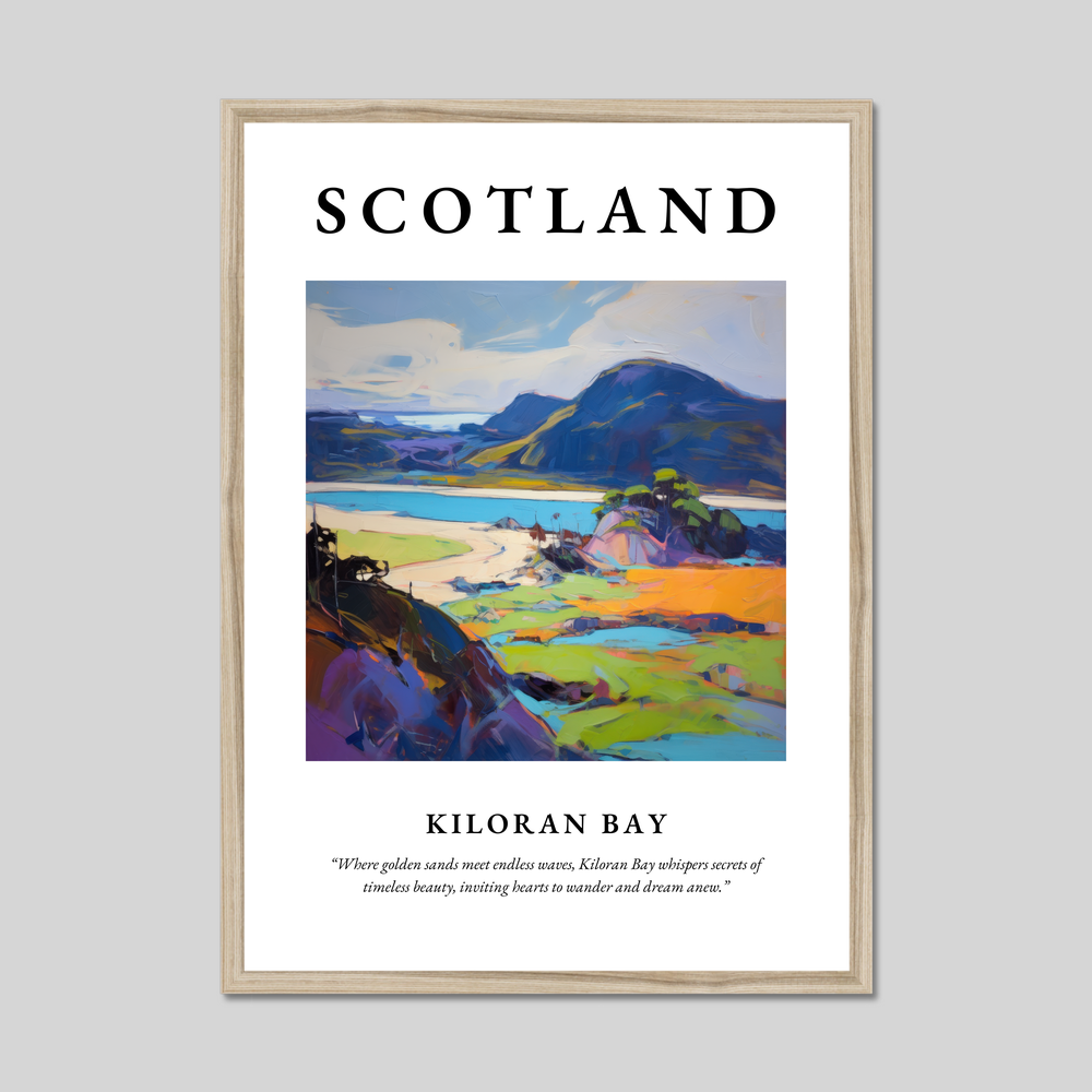 Poster in a natural frame with the word Scotland