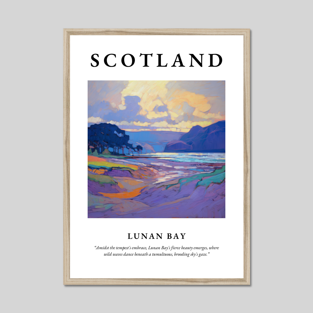 Poster in a natural frame with the word Scotland