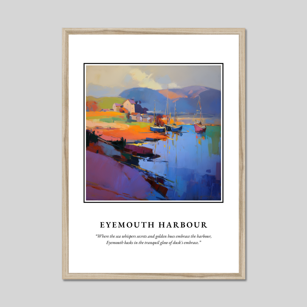 Poster in a natural frame