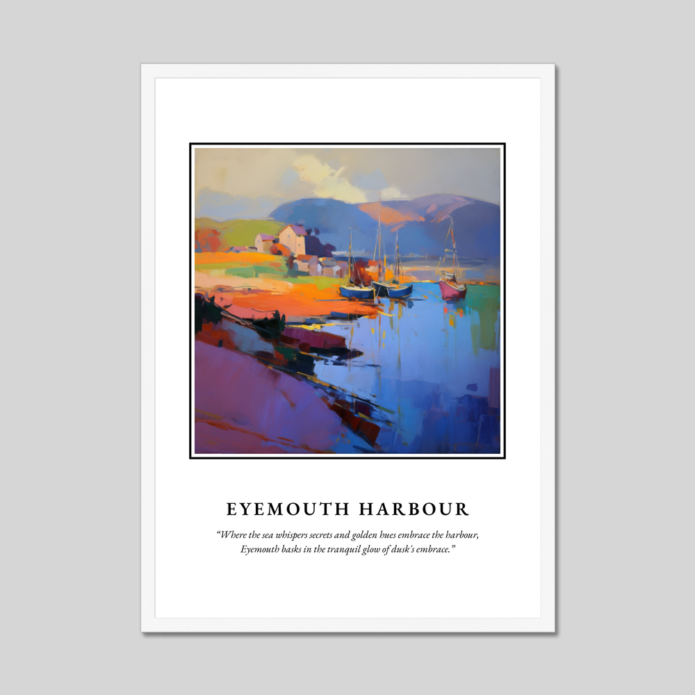 Poster in a white frame