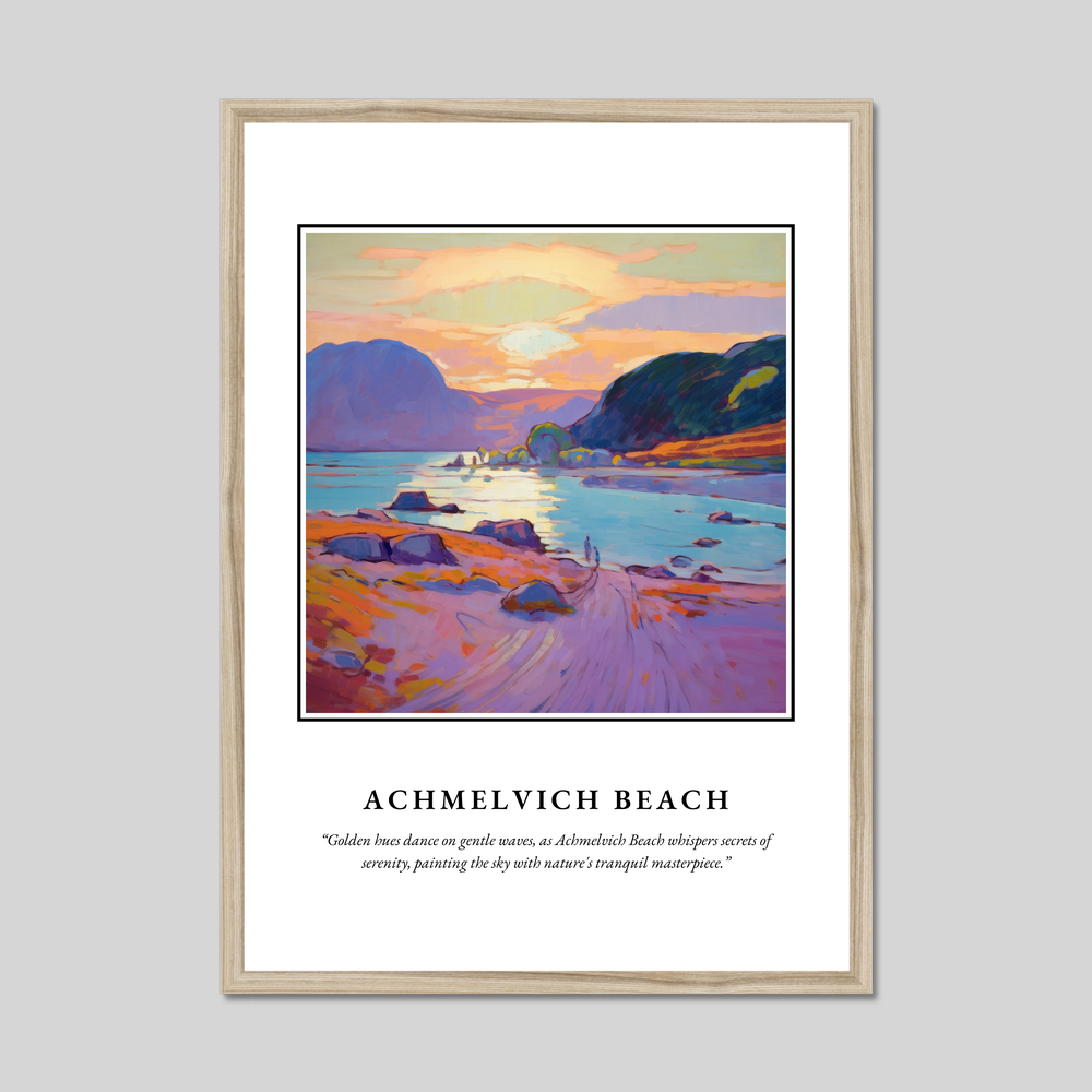 Poster in a natural frame