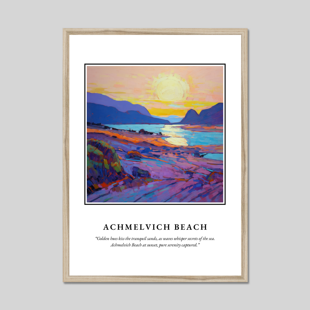 Poster in a natural frame