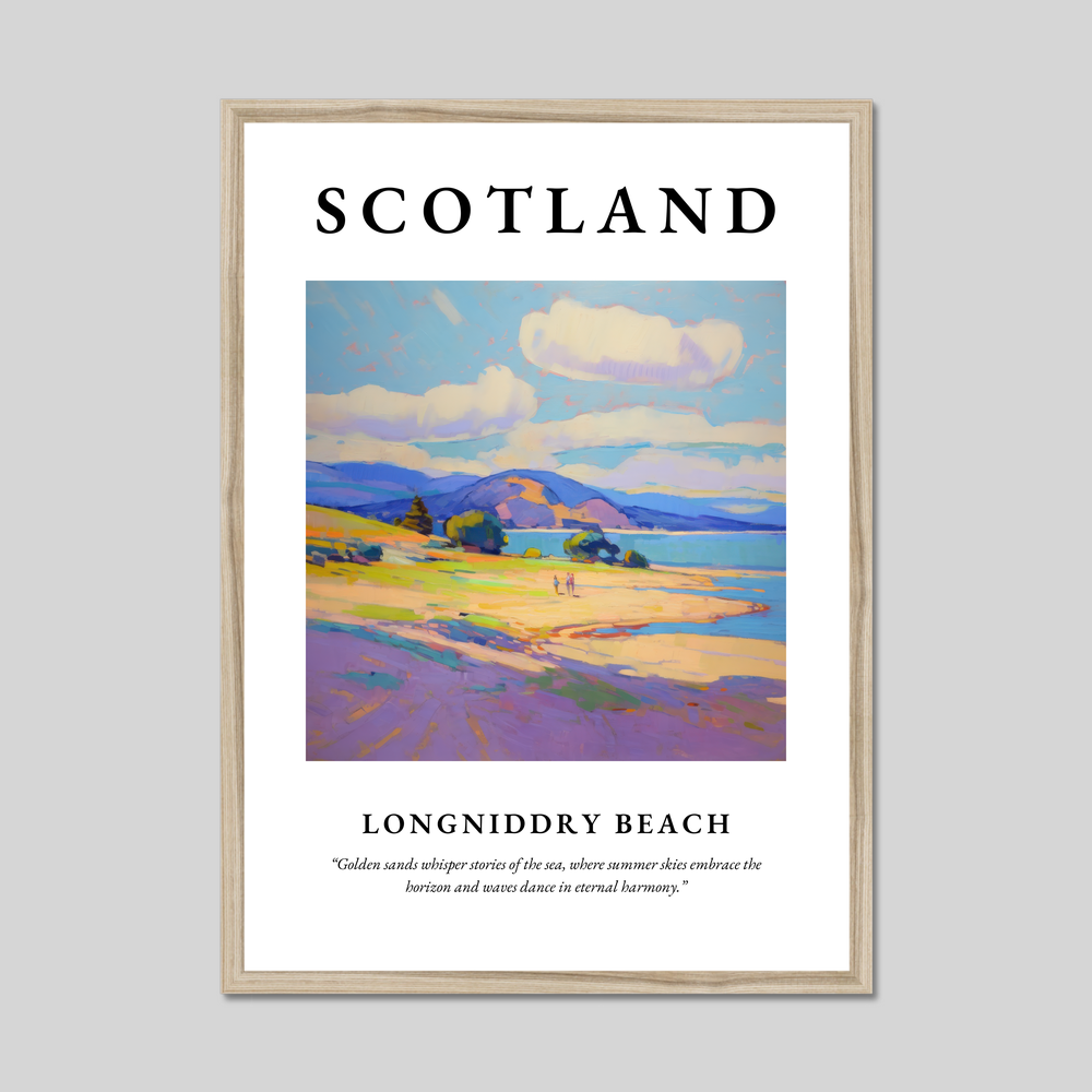 Poster in a natural frame with the word Scotland