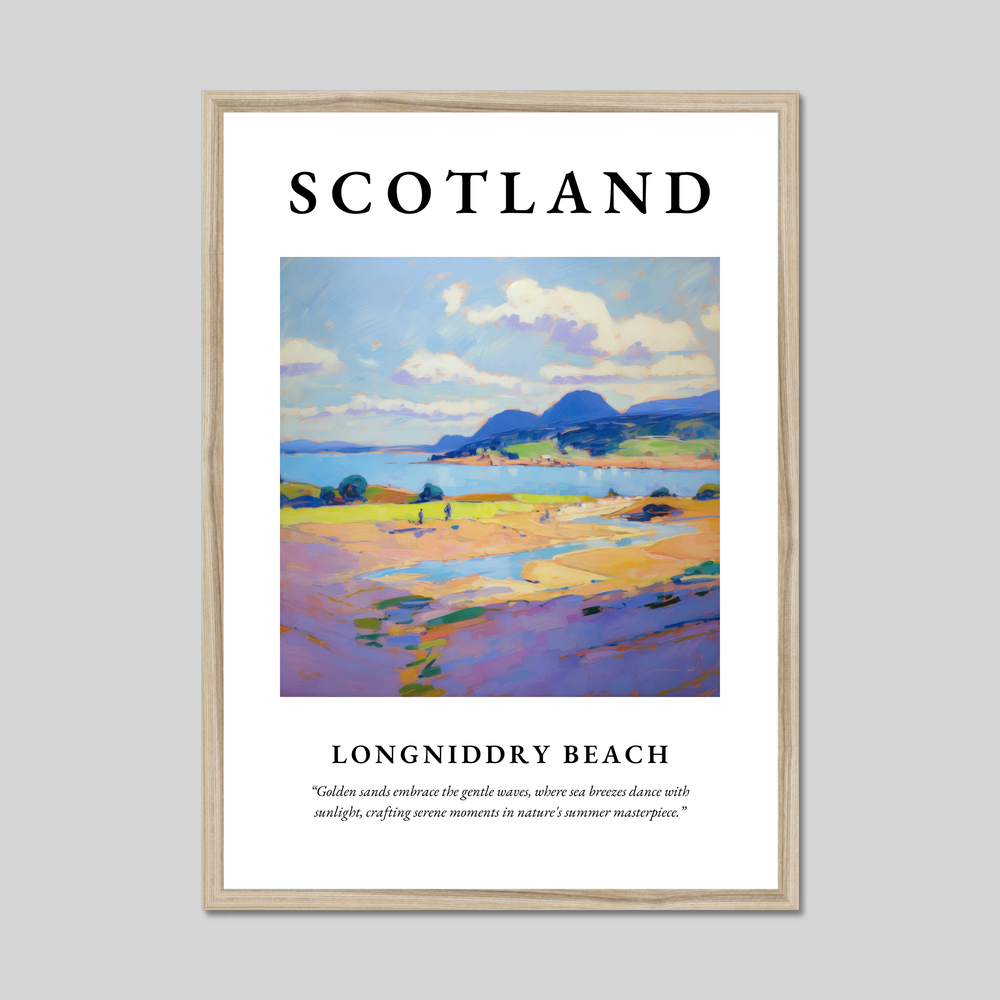 Poster in a natural frame with the word Scotland