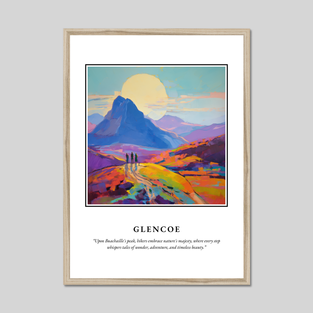 Poster in a natural frame