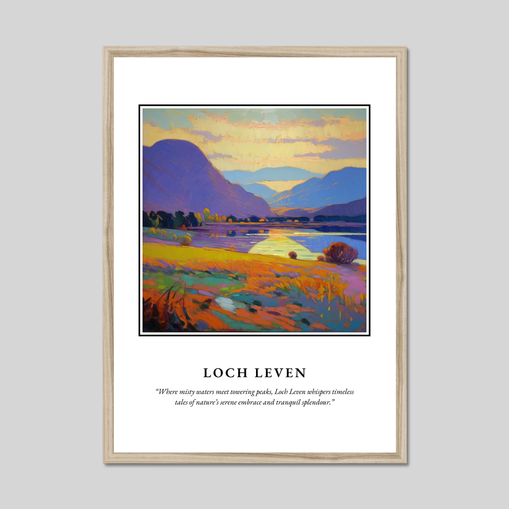 Poster in a natural frame