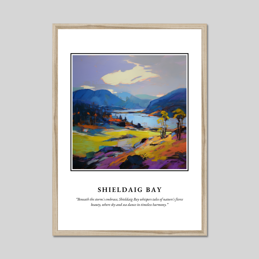 Poster in a natural frame