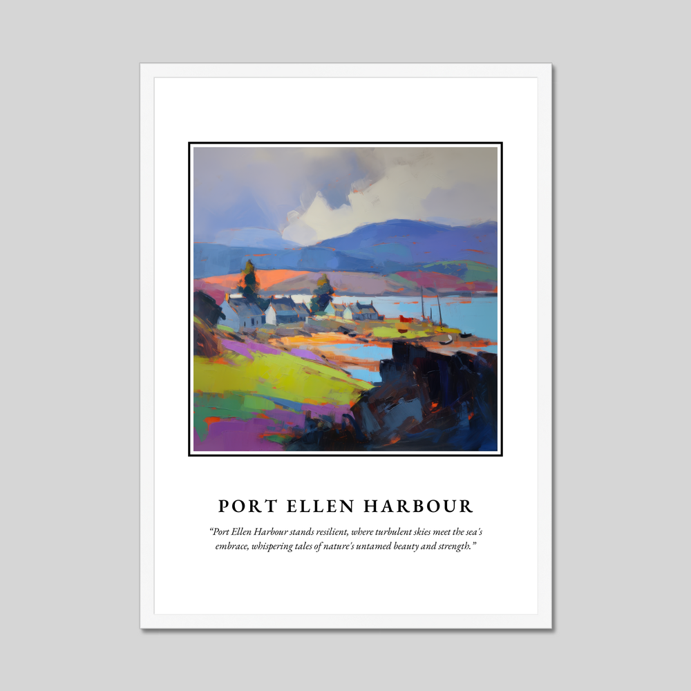 Poster in a white frame