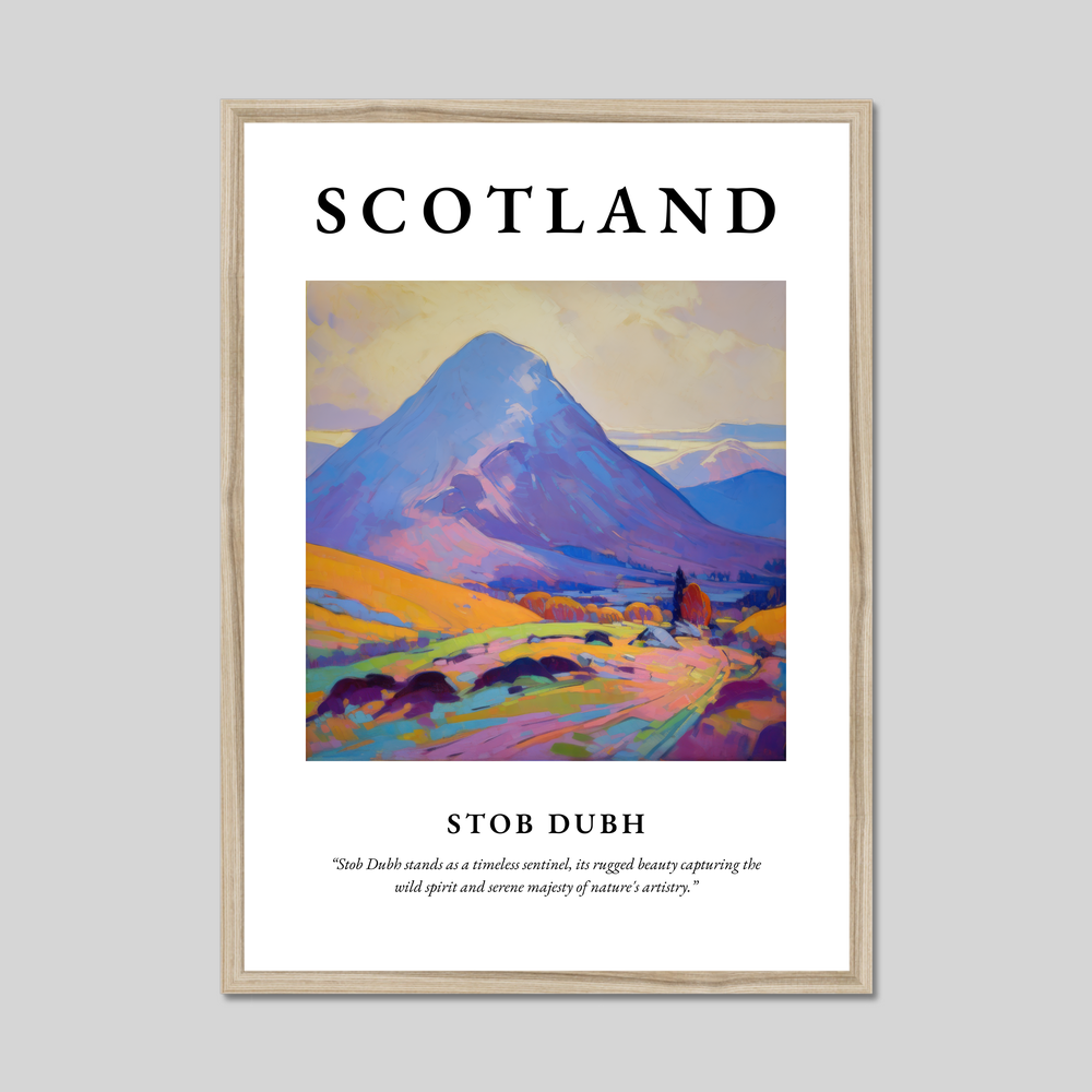 Poster in a natural frame with the word Scotland