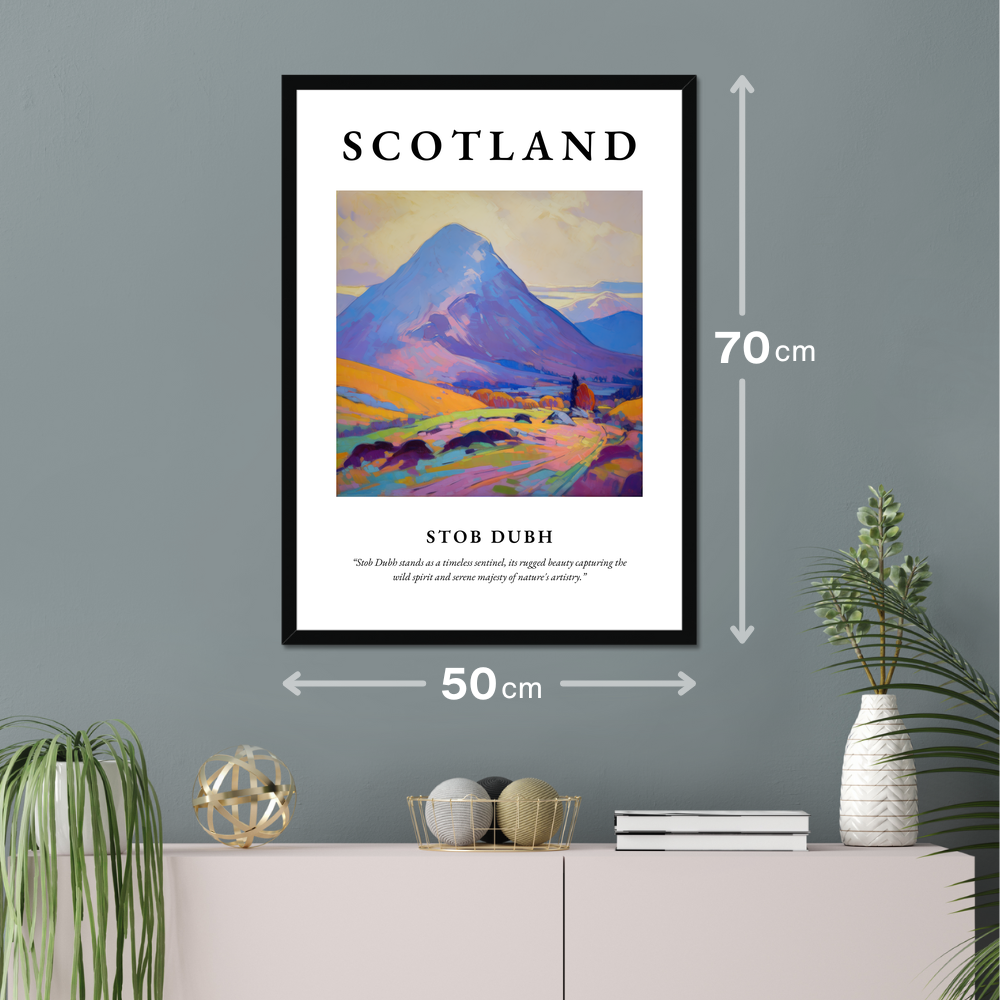 Poster of Stob Dubh hanging on a wall