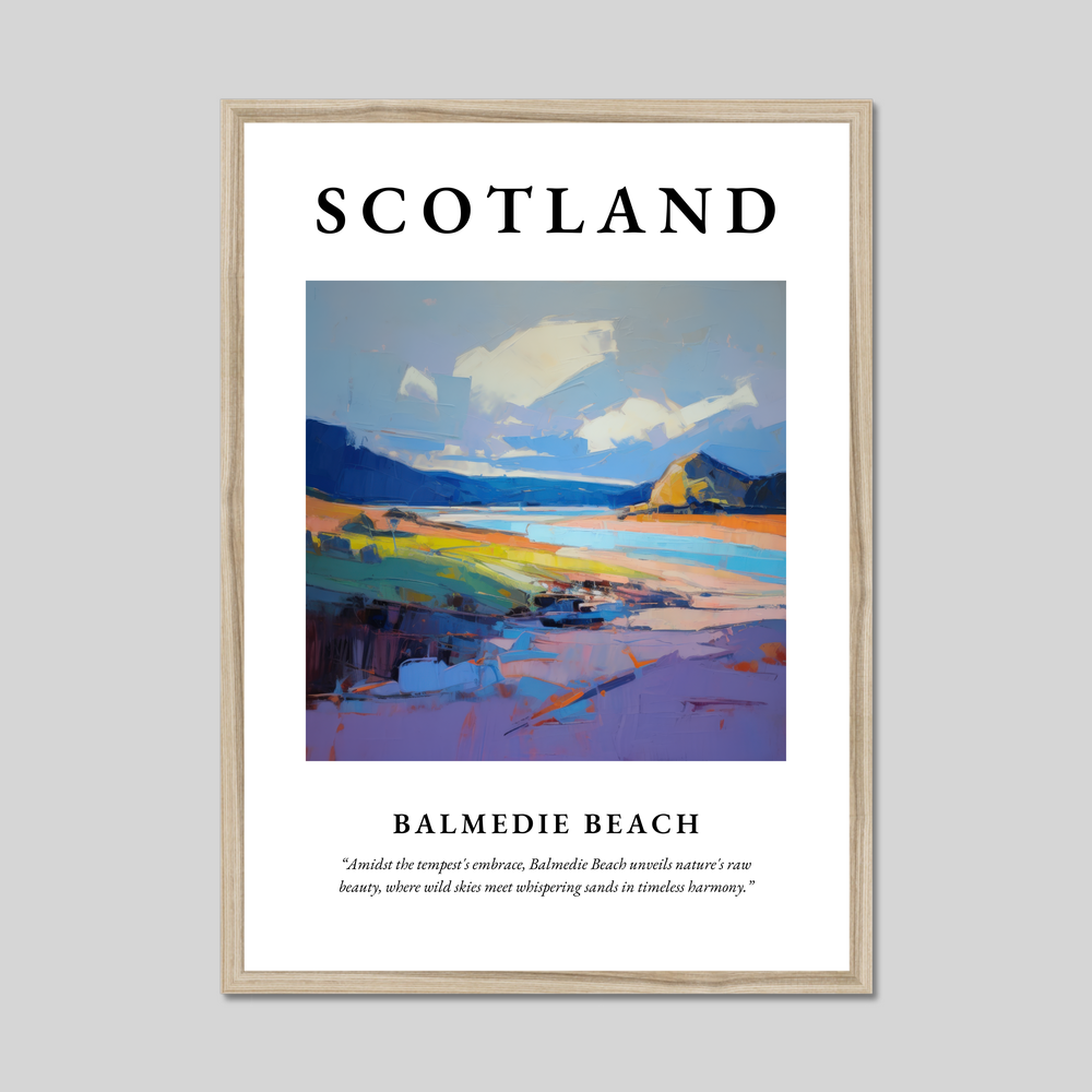 Poster in a natural frame with the word Scotland
