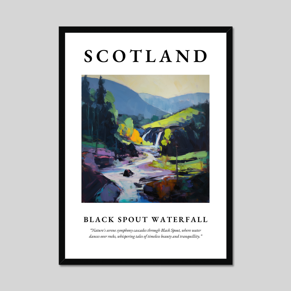 Poster of Black Spout Waterfall, Scotland.