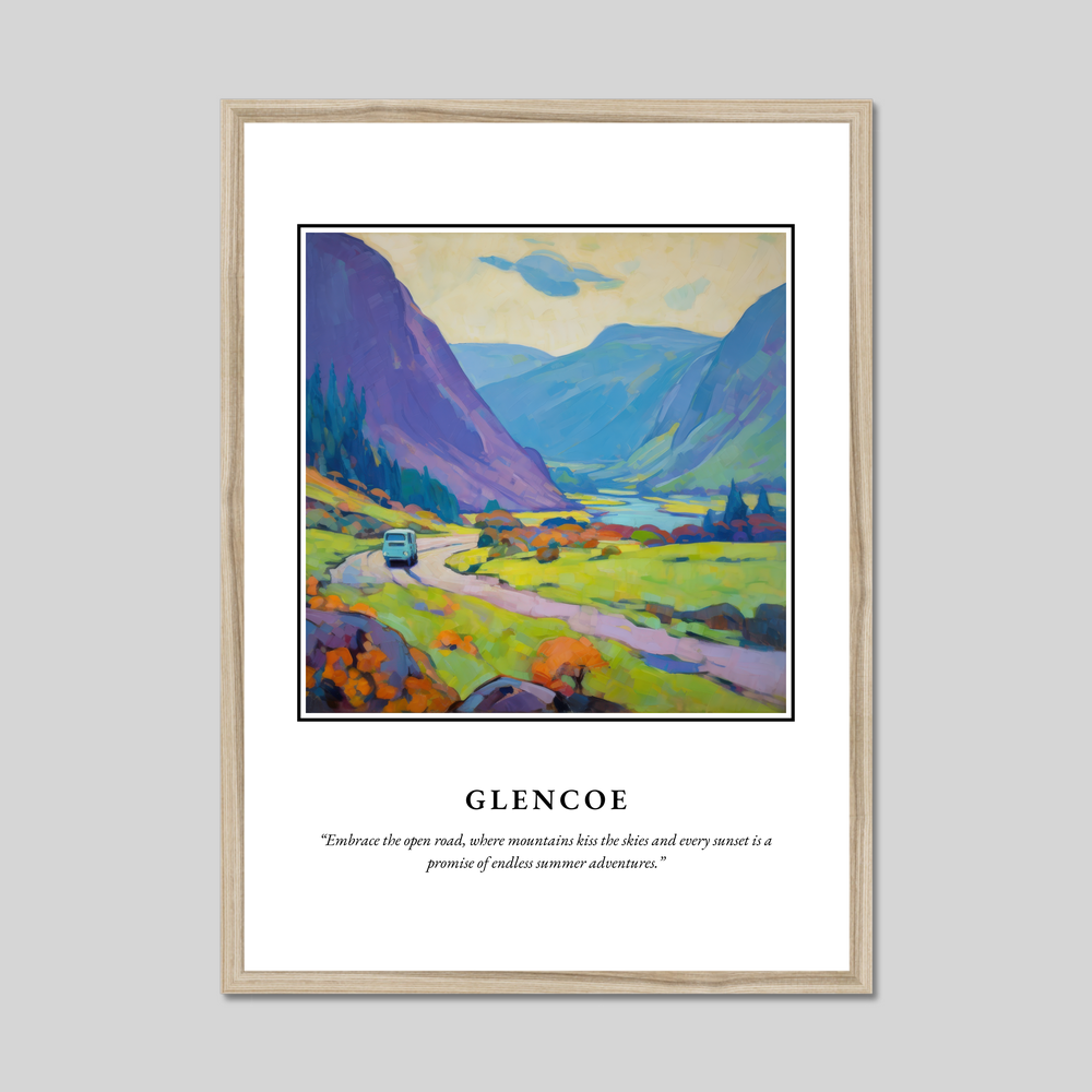 Poster in a natural frame