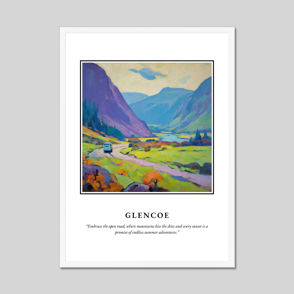 Poster in a white frame