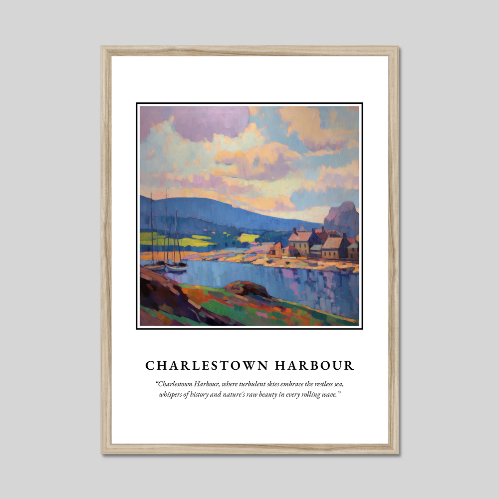 Poster in a natural frame