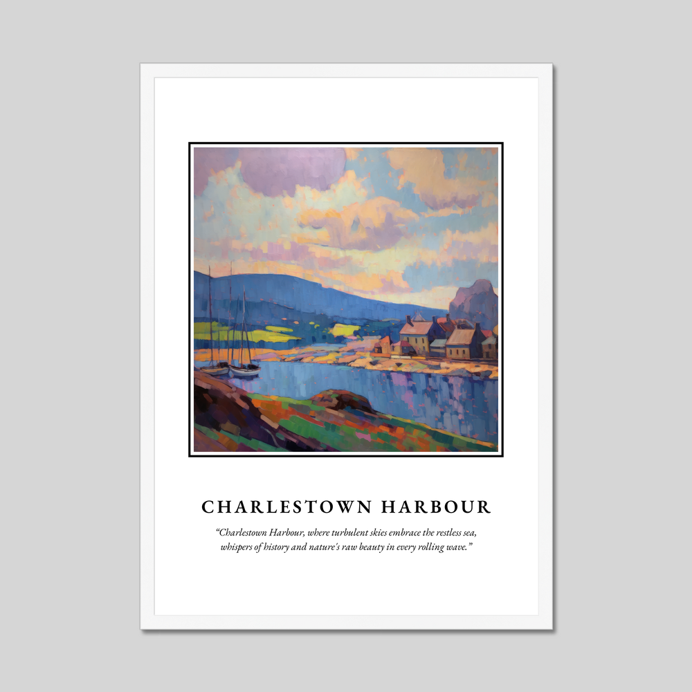 Poster in a white frame