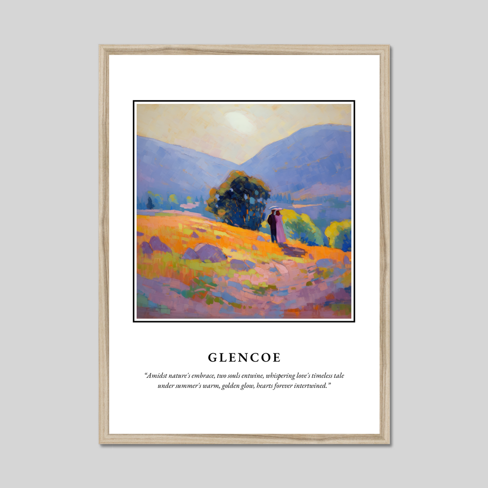 Poster in a natural frame