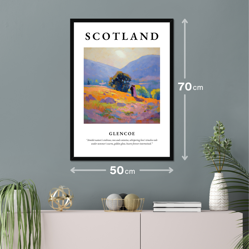 Poster of Glencoe hanging on a wall