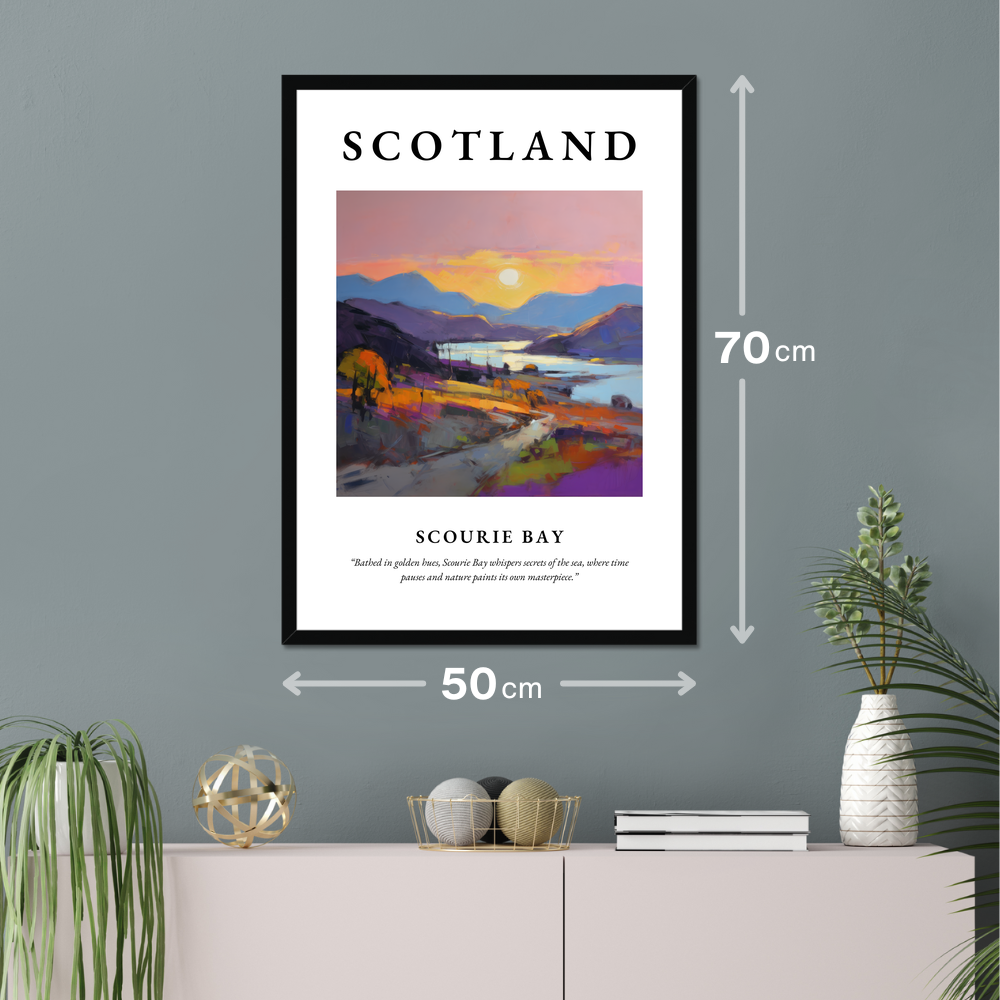Poster of Scourie Bay hanging on a wall